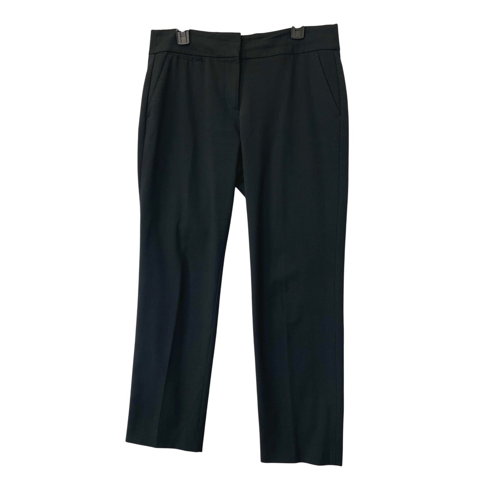 LOFT Black Straight-Leg Dress Trousers